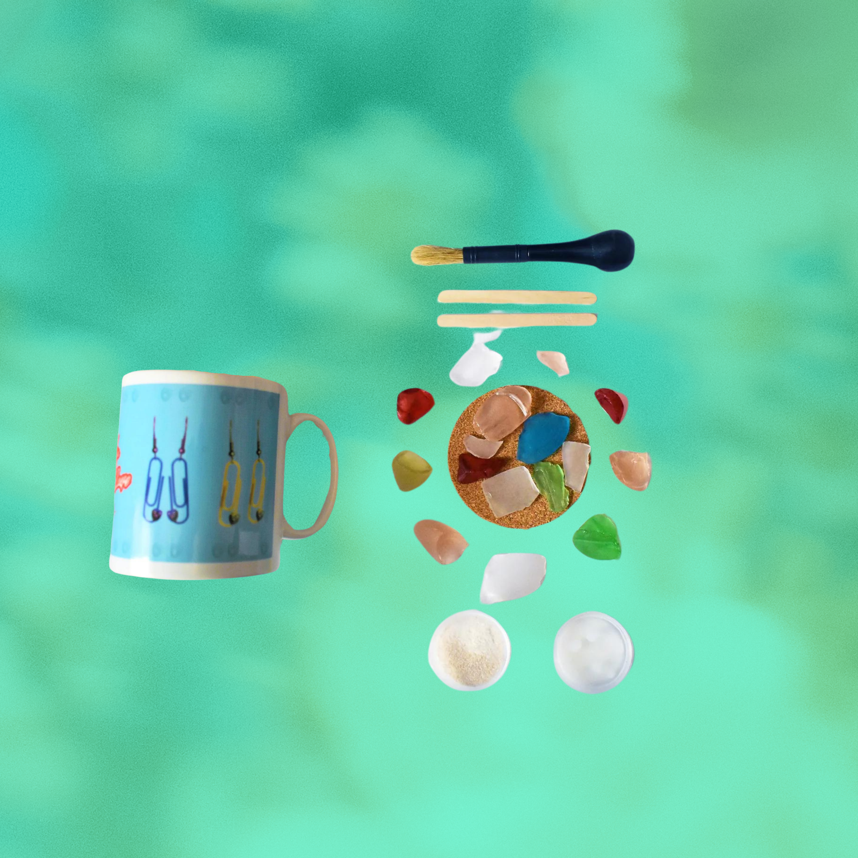 DIY Sea Glass Mosaic Craft Kit for Adults, Create Beach-Inspired Home Decor with Glass Tiles, Easy Step-by-Step Instructions | by Victory In Wellness