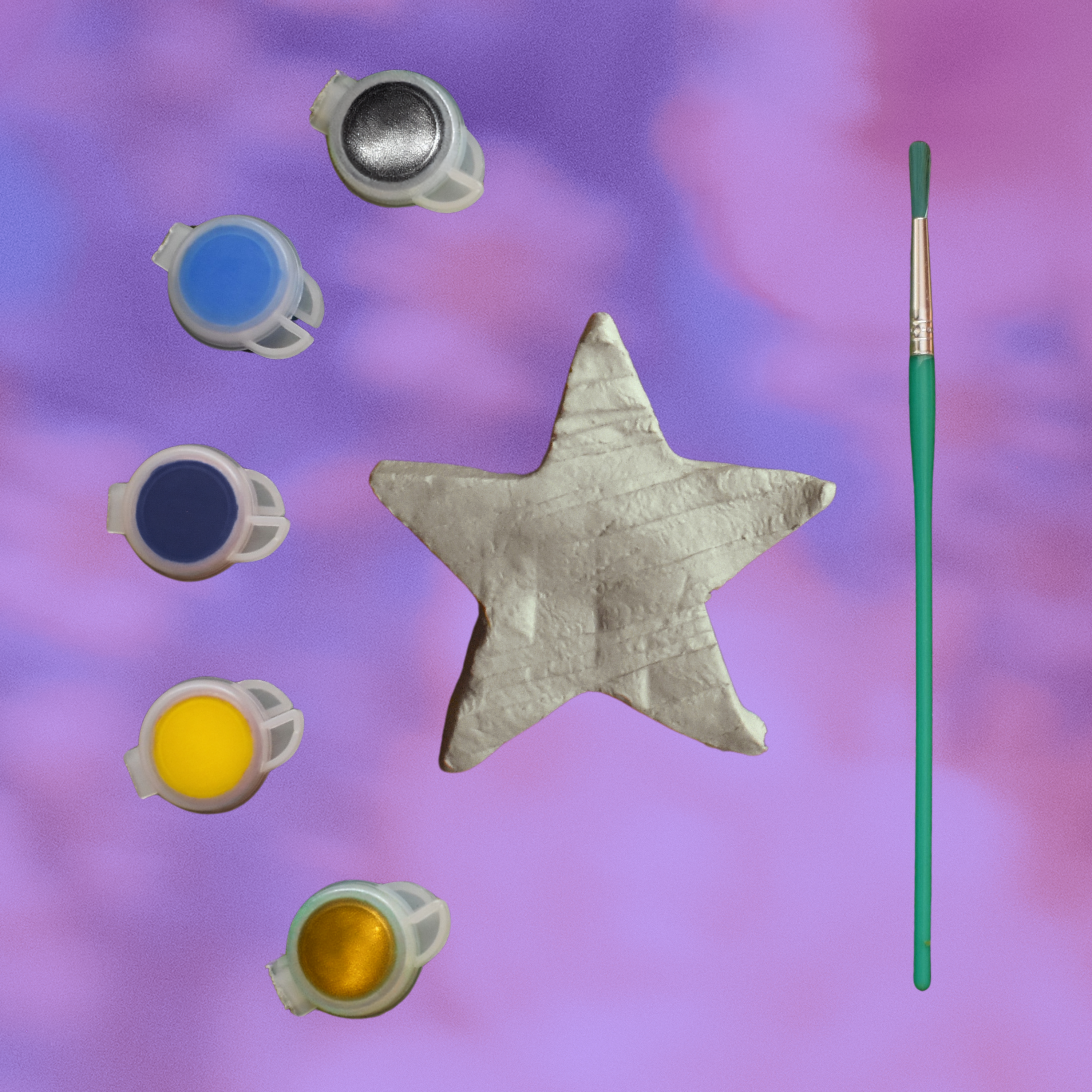 Cute aesthetic collection, Star Dish, Craft Kit, Trinket Dish, Paint Kit, Retro Craft Kit