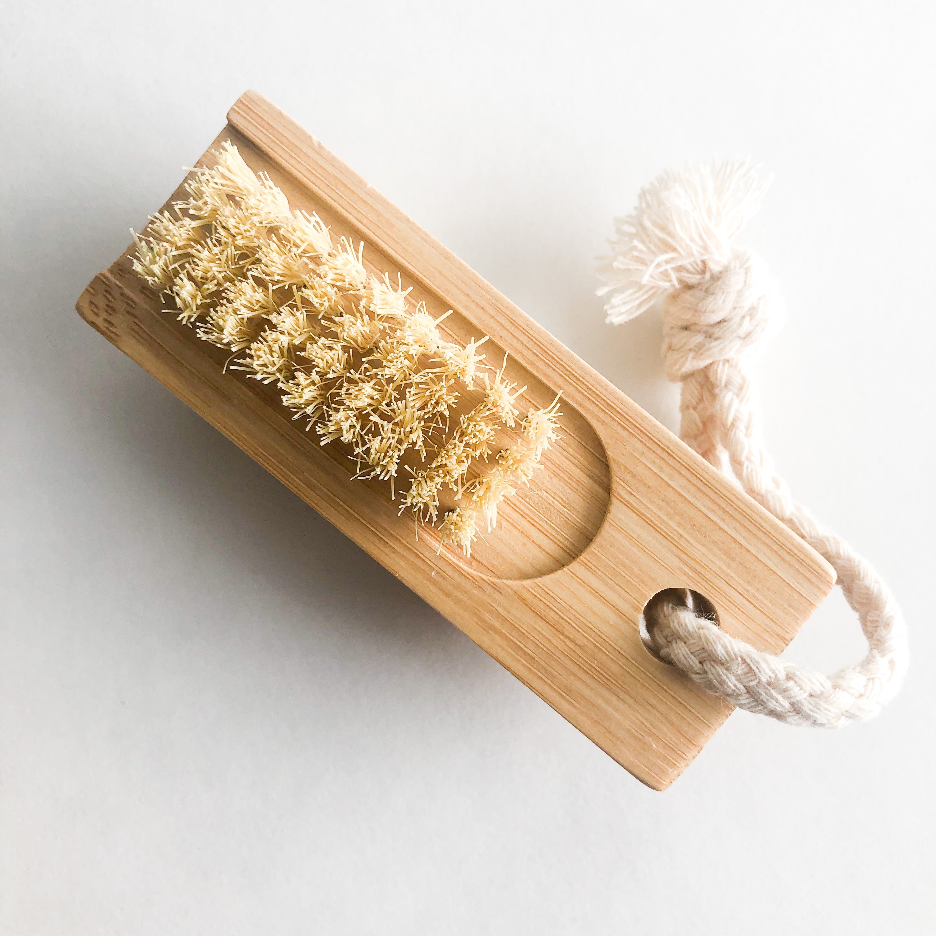 Double Sided Bamboo Sisal Nail Brush-Zero Waste Plastic Free Nail Brush
