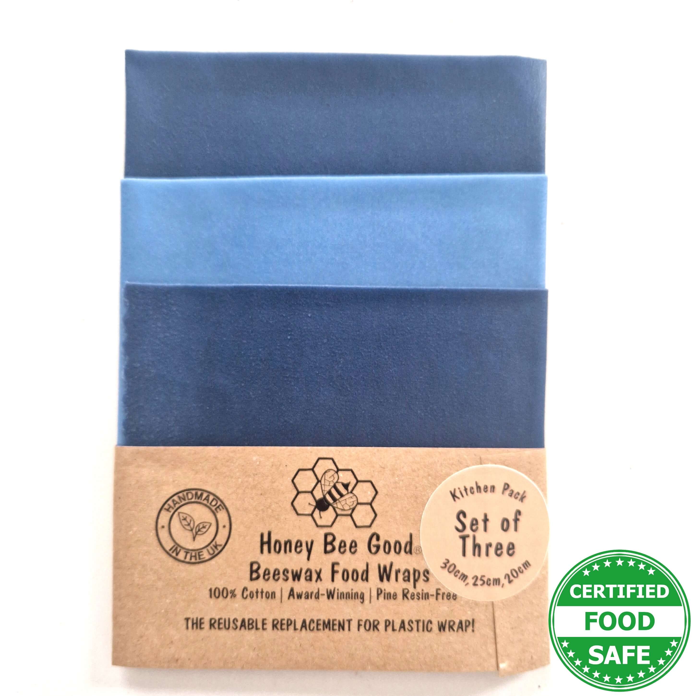 *Set of 3 Handmade Beeswax Wraps | Earth Tones Sky
