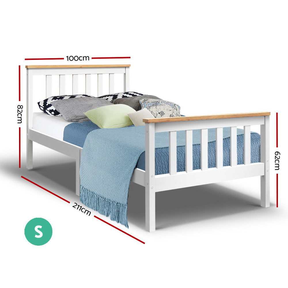 NNEDSZ Single Wooden Bed Frame Bedroom Furniture Kids