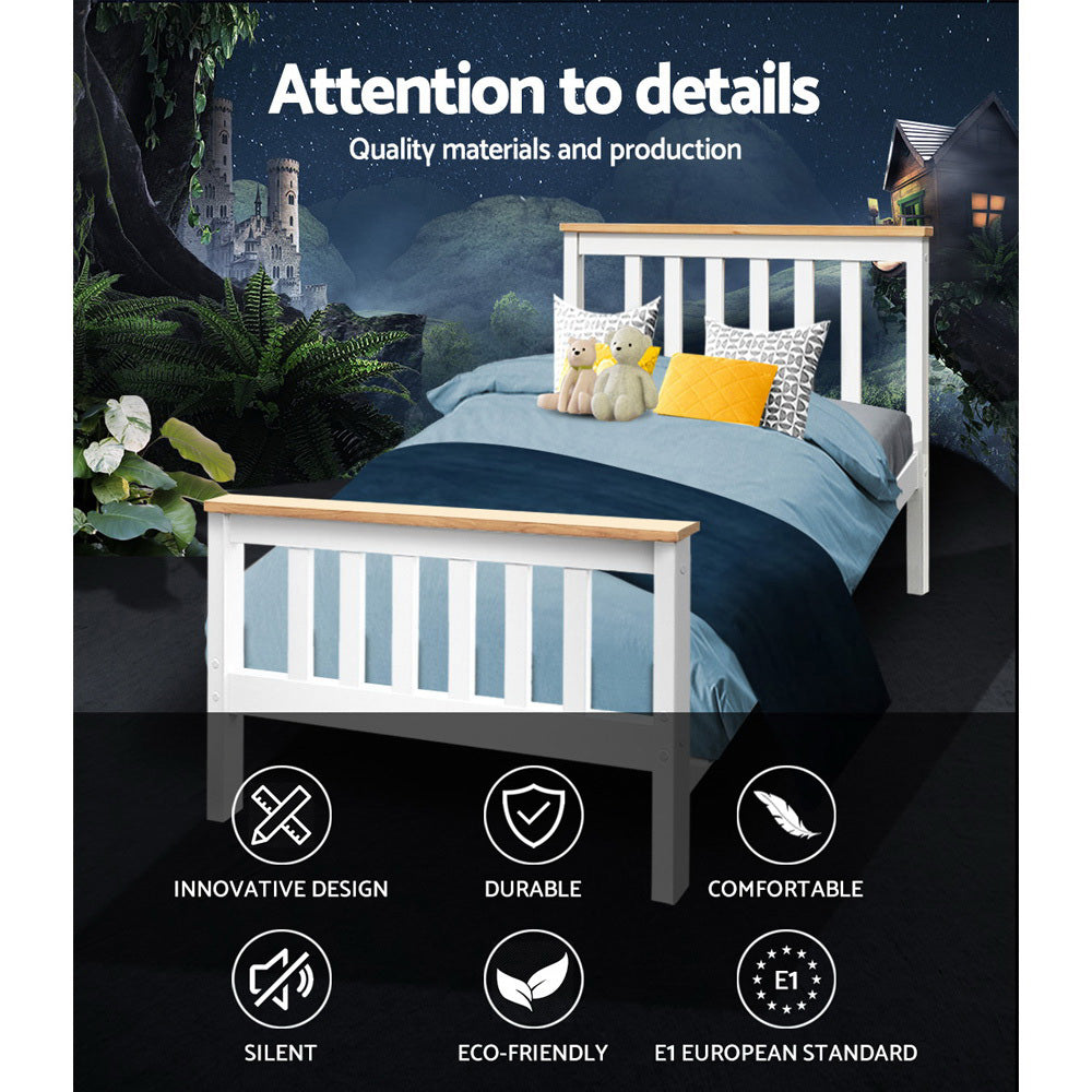 NNEDSZ Single Wooden Bed Frame Bedroom Furniture Kids