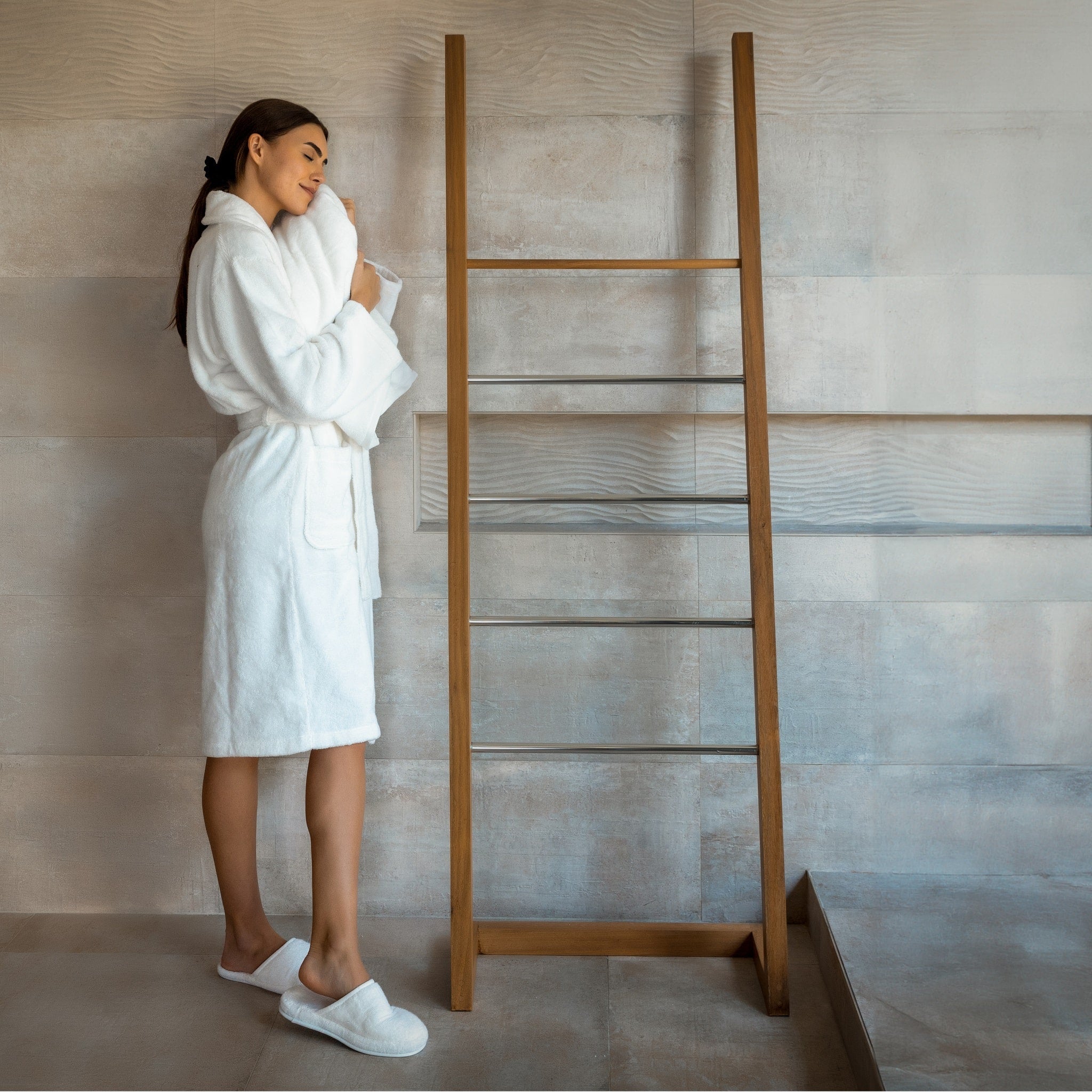 Luxury Organic Bathrobe & Slipper Set