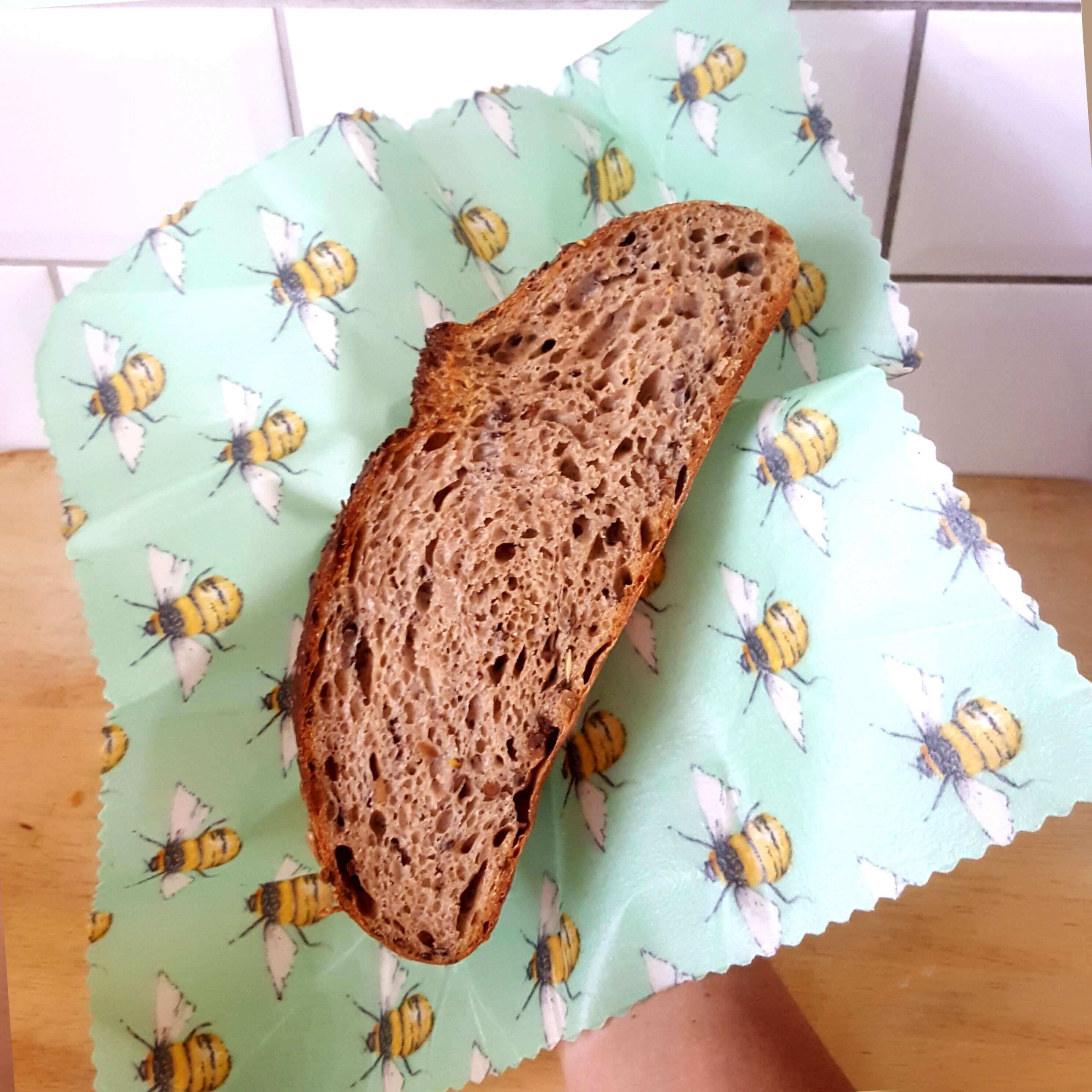 *Set of 3 Handmade Beeswax Wraps | Bee Happy