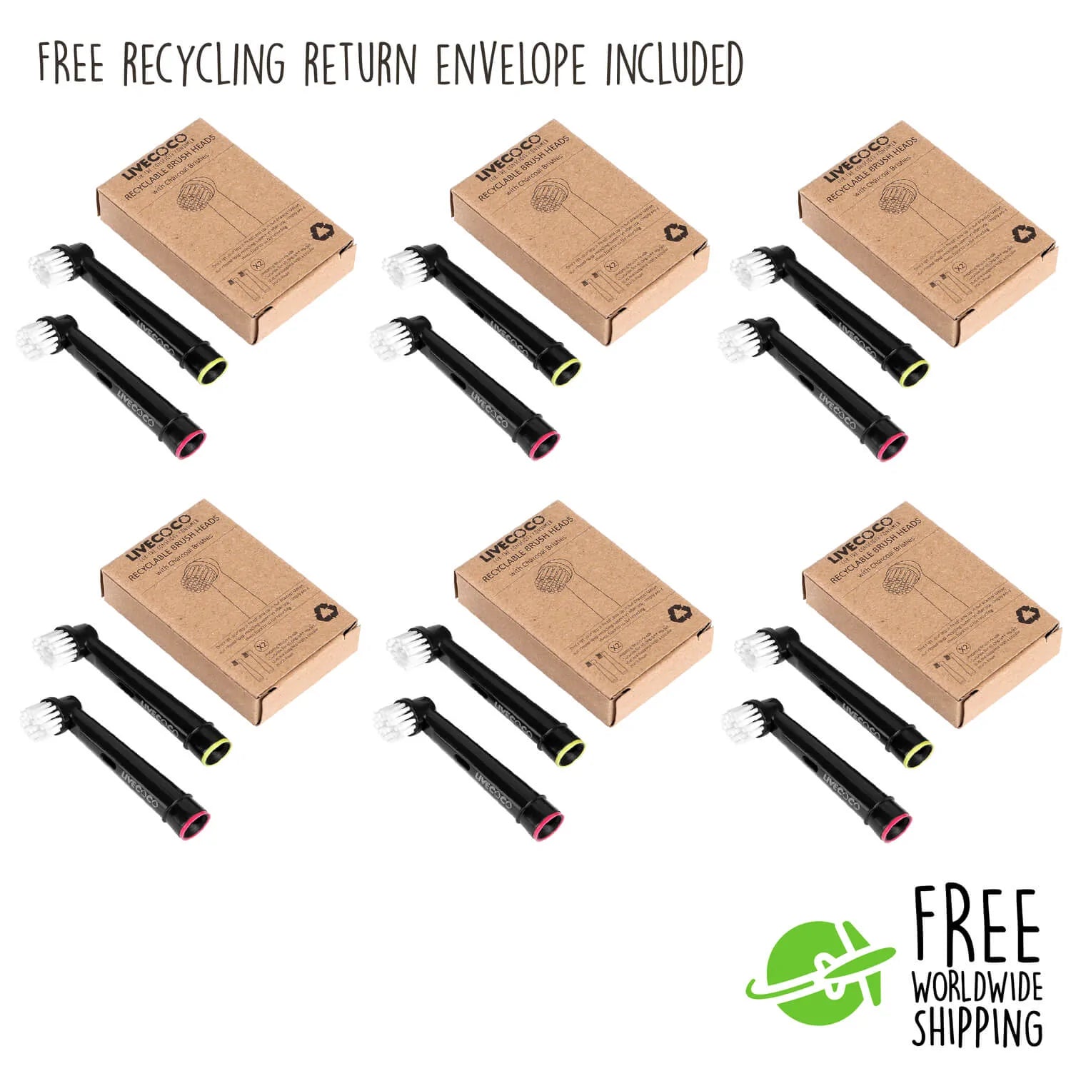 LiveCoco™ Recyclable Toothbrush Heads